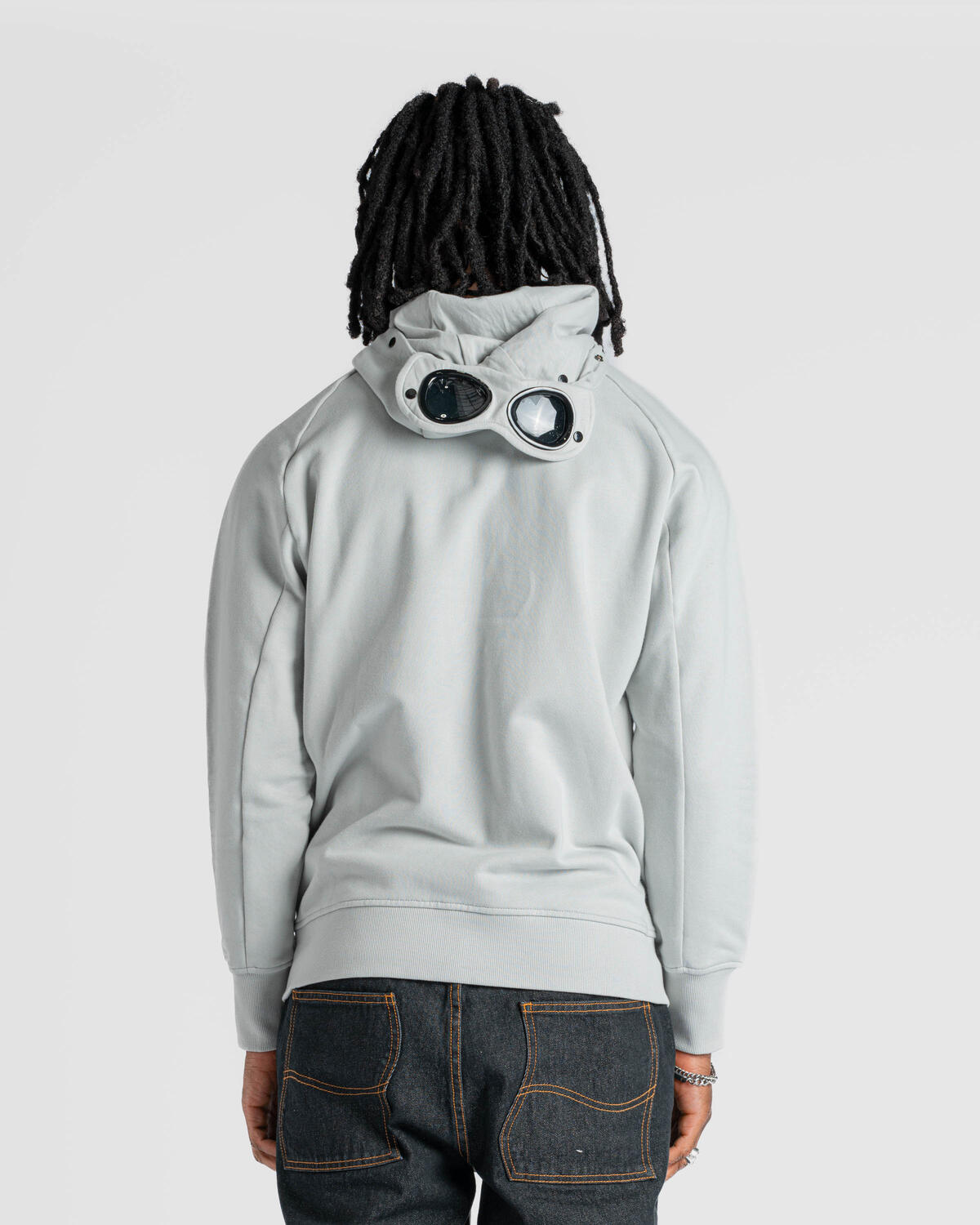 C.P. Company DIAGONAL RAISED FLEECE GOGGLE ZIPPED HOODED SWEATS